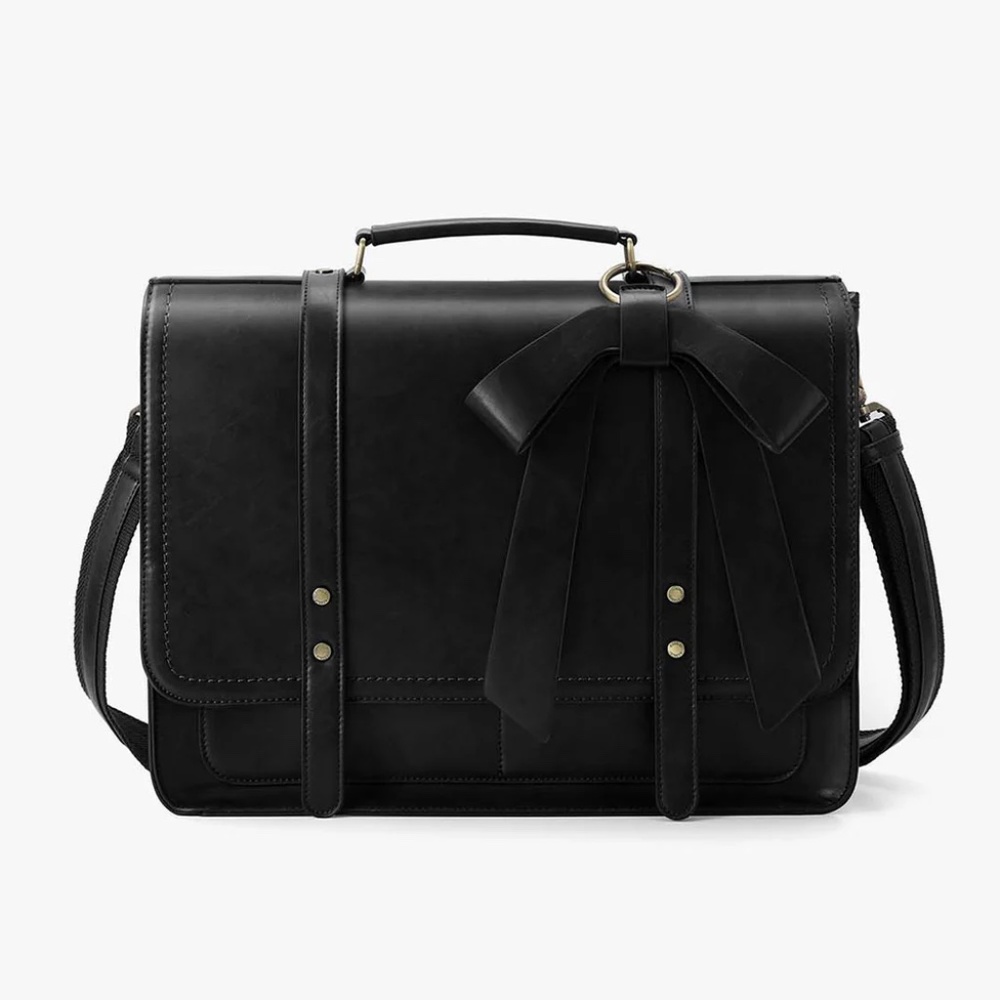 Detachable Bow Big Briefcase 15.6 inch laptop bag